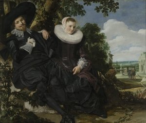 Portrett av et par i et landskap av Frans Hals